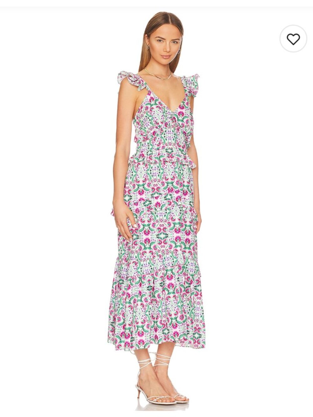 MISA Morrison - NEW with Tag - NWT - Midi Dress - Pink Floral  - Size Small S
